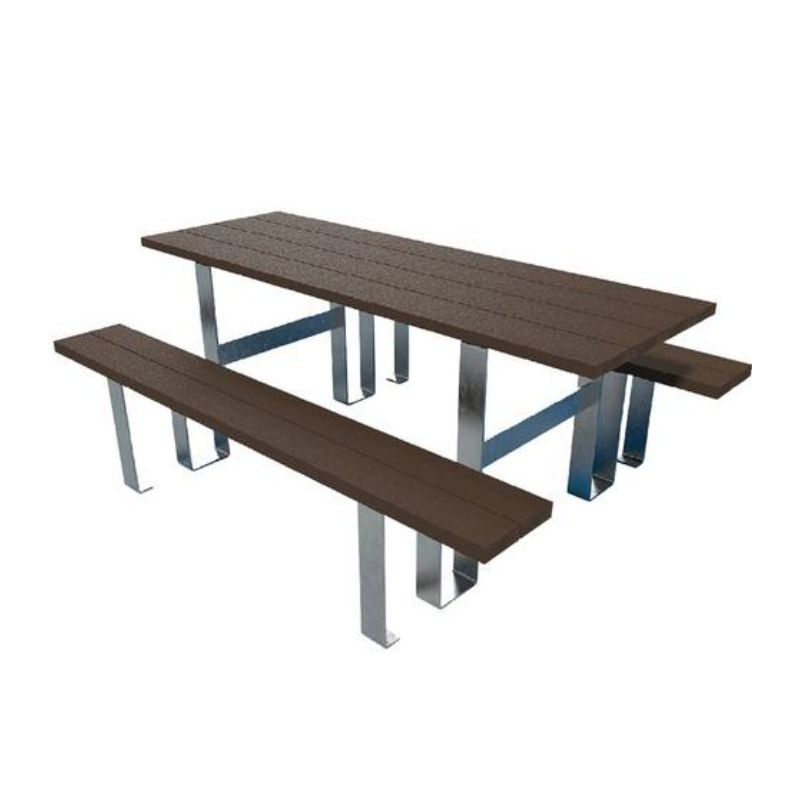 A202011 - Table Banc d'extérieur Pied acier galvanisé