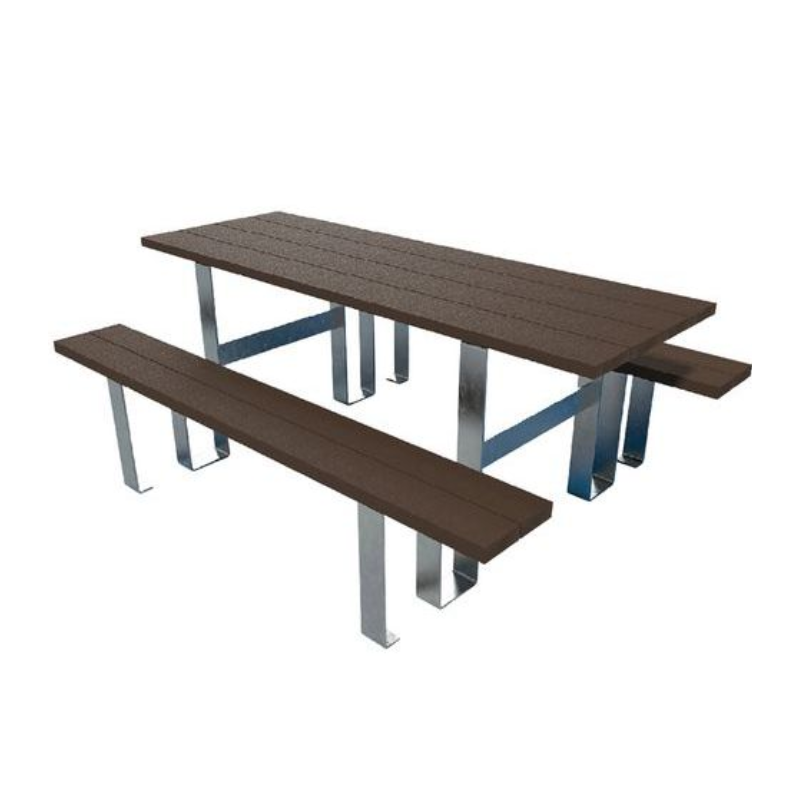 A202011 - Table Banc d'extérieur Pied acier galvanisé A202011 - Table Banc d'extérieur Pied acier galvanisé