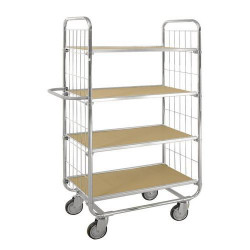Chariot Métallique KONGAMEK 4 Plateaux ESD (anti-statique) Charge 250kg -...