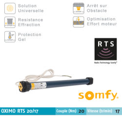SOMFY RTS20/17 et SMOOVE ORIGIN - Moteur Radio pour Volet Roulant