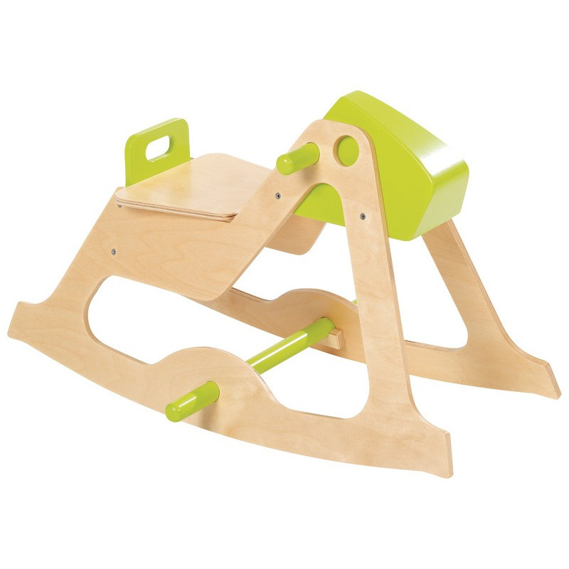 WESCO 50 909037 - Cheval à bascule en bois vert à partir de 12 mois WESCO 50 909037 - Cheval à bascule en bois vert à partir de 12 mois