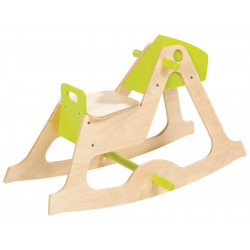 WESCO 50 909037 - Cheval à bascule en bois vert à partir de 12 mois