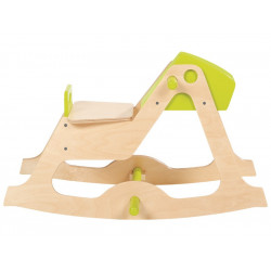 WESCO 50 909037 - Cheval à bascule en bois vert à partir de 12 mois