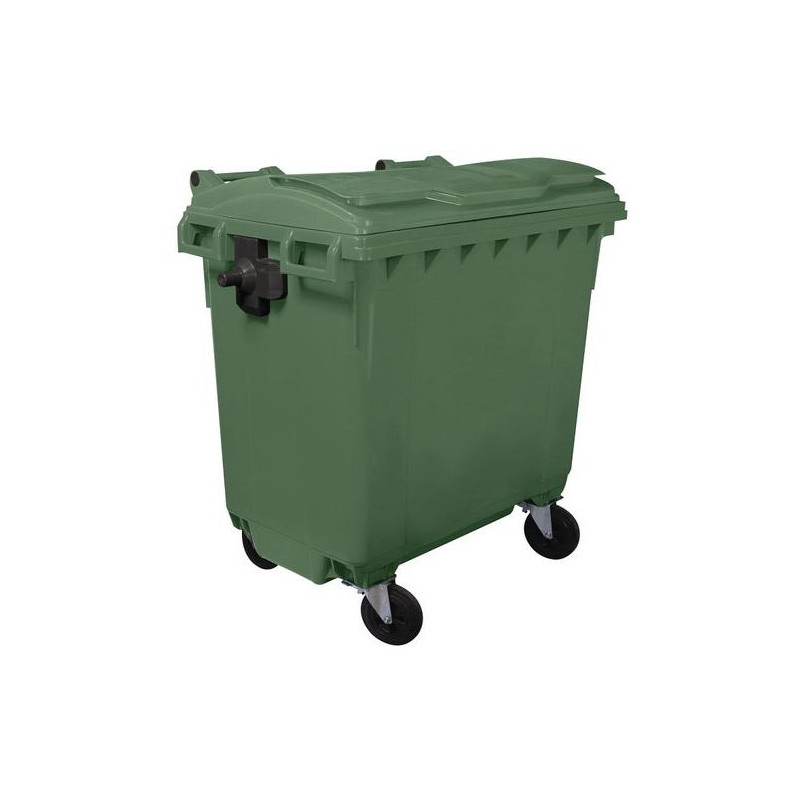 Conteneur Poubelle à déchets vert 770 Litres Conteneur Poubelle à déchets vert 770 Litres
