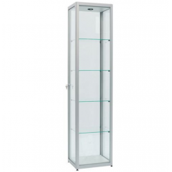 Vitrine haute d'exposition WSM avec ses 4 tablettes + éclairage Hauteur 200...