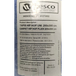 WESCO HIPHOP - Tapis chambre enfant 300 x 200 cm bleu