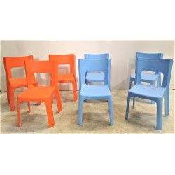 WESCO Lou 45 319002/45 319007 - Lot de 7 chaises enfant Moyenne T1-T2