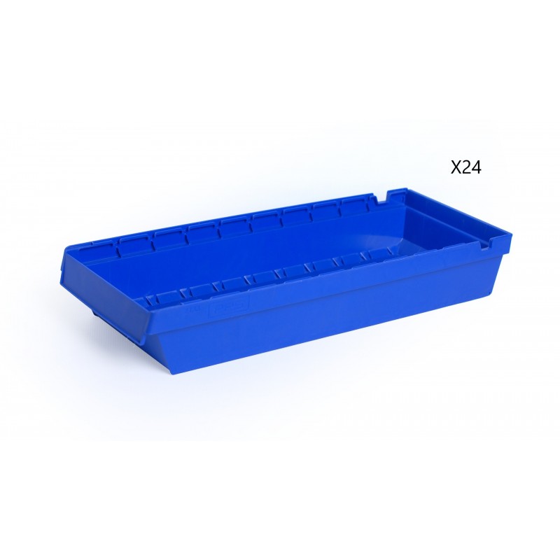 PPS 2133 - Lot de 24 Bacs à bec / boîte de stockage modulaires PPS 2133 - Lot de 24 Bacs à bec / boîte de stockage modulaires