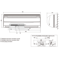 ATLANTIC  FUJITSU ASYA12GCAH - Unité intérieure climatisation 3.6kW