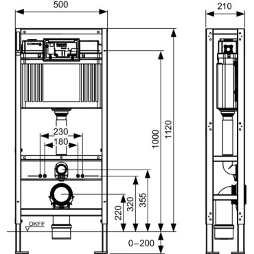 TECE 9500353 - Bâti-support module WC Premium avec réservoir uni