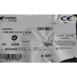PRYSMIAN 20032337 - 50m de câble Aluminium U1000 AR2V 1x70 XP C32-321