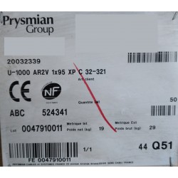PRYSMIAN 20032339 - 50m de câble Aluminium U-1000 AR2V 1x95 XP C32-321