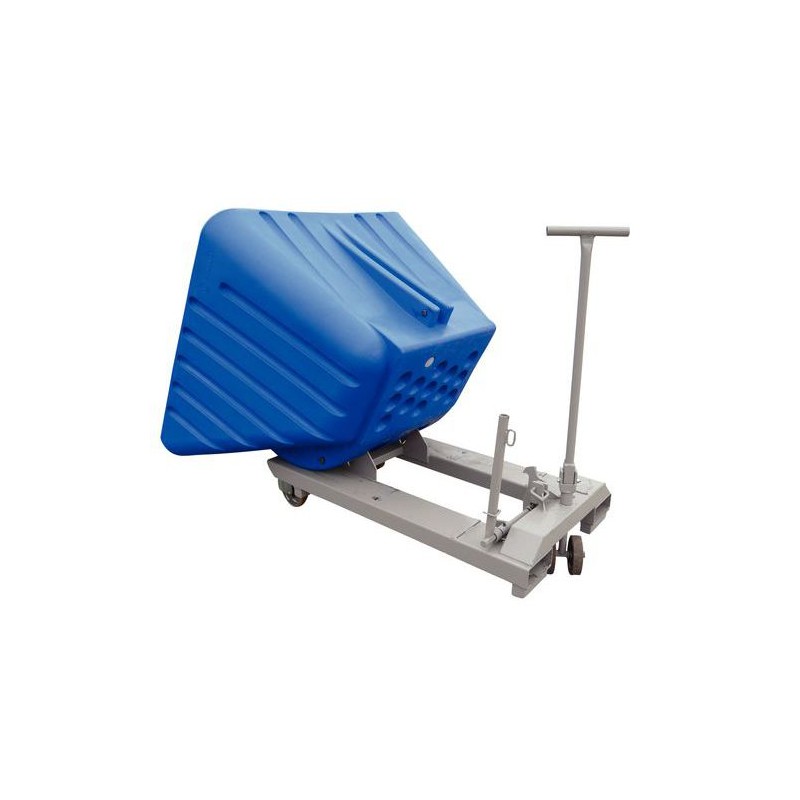 GOUBARD GMG06161-D - Benne basculante 635L plastique mobile galvanisé GOUBARD GMG06161-D - Benne basculante 635L plastique mobile galvanisé