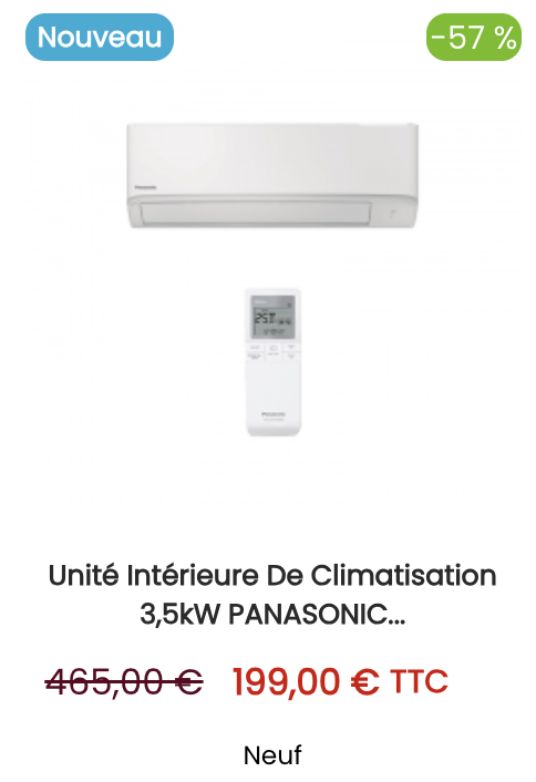 Unité Intérieure de Climatisation 3,5kW PANASONIC Inverter Multi-Split