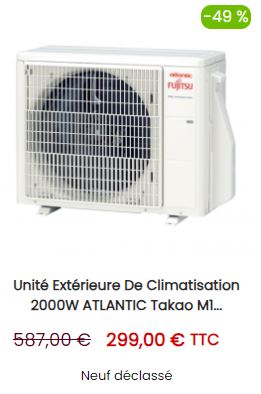 Unité Extérieure de Climatisation 2000W ATLANTIC Takao M1 DC Inverter Monosplit