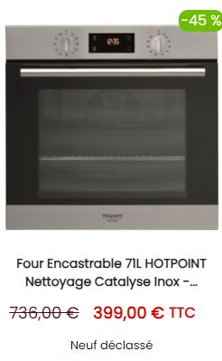 Four Encastrable 71L HOTPOINT Nettoyage Catalyse Inox 