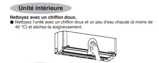 Nettoyer l'unité intérieure