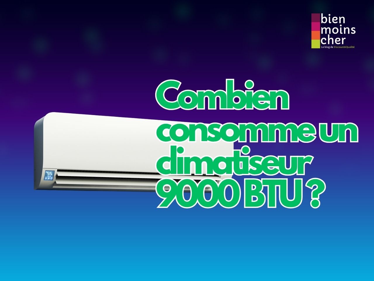 Combien consomme un climatiseur 9000 BTU​ ?
