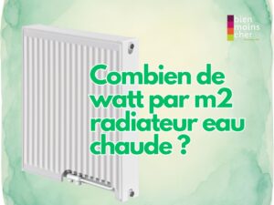 Radiateur à eau chaude illustrant le calcul de la puissance nécessaire en watts par m².